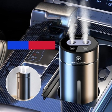 АВТОМОБИЛЬНЫЙ УВЛАЖНИТЕЛЬ ВОЗДУХА, ЦВЕТНАЯ СВЕТОДИОДНАЯ ПОДСВЕТКА, 3 РЕЖИМА РАСПЫЛЕНИЯ