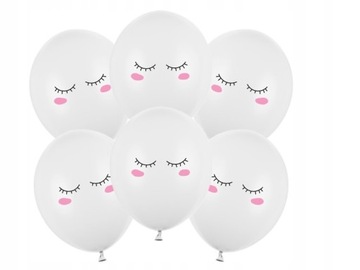 Balony STRONG 30CM BIAŁE BUŹKA BALON 50 szt