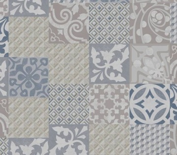Самоклеящаяся настенная плитка LVT с ретро-узорами из ПВХ