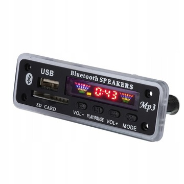 MODUŁ ODTWARZACZ BLUETOOTH MP3 USB PILOT CZARNY