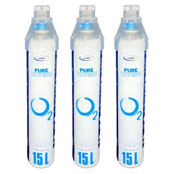 Tlen INHALACYJNY 15L w PUSZCE TLENOTERAPIA 3 szt.