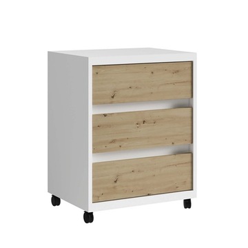 Kontenerek pod biurko z szufladkami biały artisan