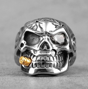 Перстень-печатка Череп Солдат Панк Готика