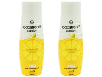 2x КОНЦЕНТРАТ СИРОПА SODASTREAM ЛИМОНАД БЕЗ САХАРА НАПИТОК 9 Л С 440 МЛ