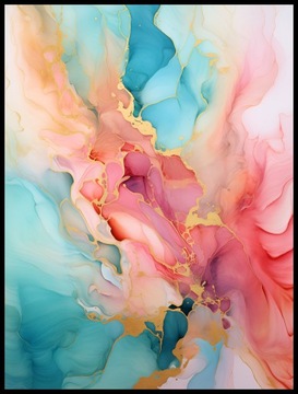 Plakat na Ścianę Obraz Abstrakcja Żywe Kolory Art 70x100 cm Premium ElliveX