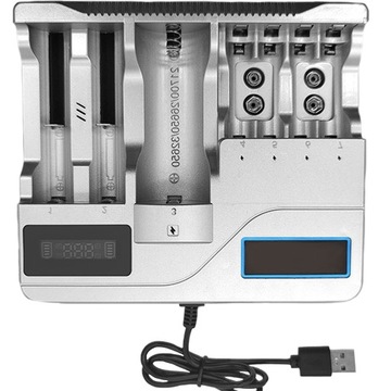 МНОГОФУНКЦИОНАЛЬНОЕ БЫСТРОЕ ЗАРЯДНОЕ УСТРОЙСТВО ДЛЯ АККУМУЛЯТОРОВ, 7 USB-РОЗЕТ ААА