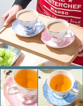 ТОНКАЯ ФАРФОРОВАЯ СИНЯЯ ЧАШКА 220 МЛ КОСТЯНОЙ ФАРИН НА ПОДАРОК