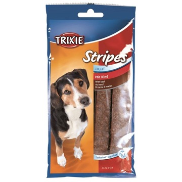 TRIXIE Paski Mięsne psa STRIPES Light WOŁOWE 100g