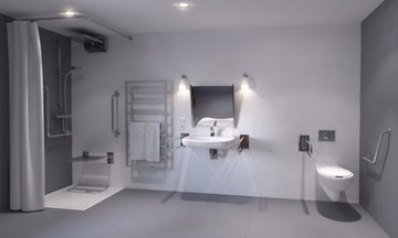 Drążek kątowy zasłony prysznicowej 80/80cm fi25