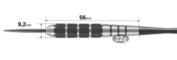Дартс Harrows Steeltip Black Jack 22г
