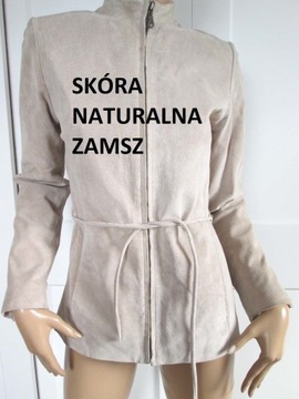 New Look kurtka zamszowa skórzana skóra vintage 10 36 38 S M