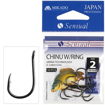Haczyki 2 CHINU W/RING BN Mikado Sensual kute z oczkiem 10 sztuk