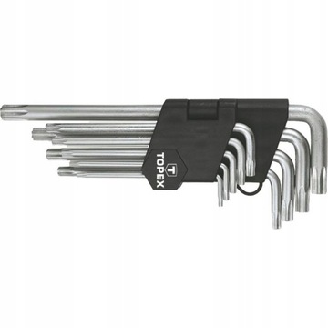 24H Klucze Torx długie T10-T50 zestaw 9szt TOPEX