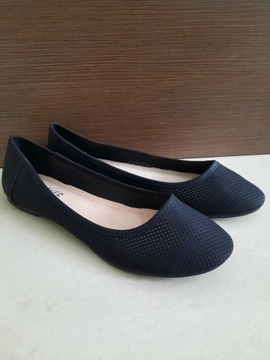 БАЛЕТКИ ЧЕРНЫЕ 41 НОВЫЕ 26,5 СМ