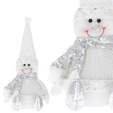 РОЖДЕСТВЕНСКАЯ ФИГУРКА СНЕГОВИКА 40 СМ ОРНАМЕНТ УКРАШЕНИЕ ПОДАРОЧНЫЙ СНЕГОВИК