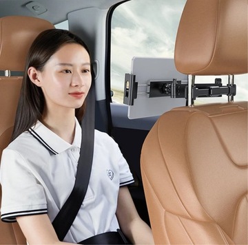 REGULOWANY UCHWYT SAMOCHODOWY NA TABLET TELEFON ZAGŁÓWEK SIEDZENIE DO AUTA