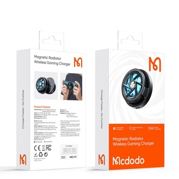 ИНДУКЦИОННОЕ ЗАРЯДНОЕ УСТРОЙСТВО MCDODO MAGSAFE С ОХЛАЖДЕНИЕМ