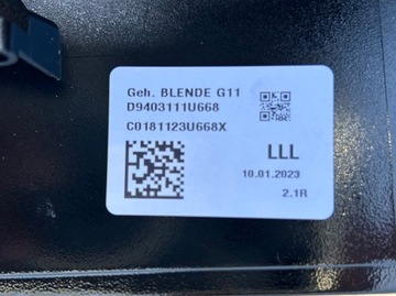 BMW 7 G11 KRYT SPODNÍ POUZDRO ZRCÁTKO ZVEDÁK