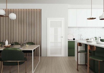 Чердачные стеклянные двери без четверти Loft 40 White Voster