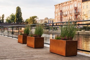 Горшок для цветов Corten ESTRECHO 30 металлический 180x60x150