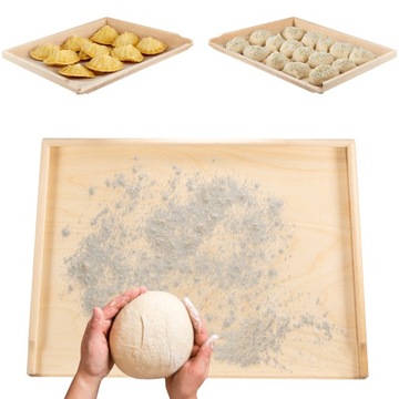 STOLNICA DREWNIANA JEDNOSTRONNA 70X50CM DUŻA XXL + WAŁEK i ŁOPATKA