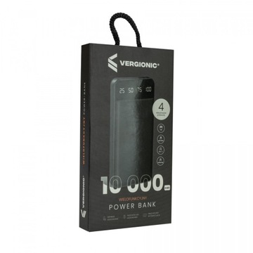 Powerbank 10000 mAh 2,1A 4 przewody + latarka LED