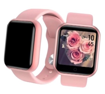 СВЕТОДИОДНЫЕ НАУШНИКИ С КОШАЧЬИМИ УШАМИ И ЛАПОЙ + СМАРТ-ЧАСЫ – РОЗОВЫЙ НАБОР