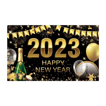Szczęśliwego Nowego Roku 2023 Tło Biuro Nowy StylF