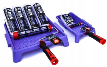 НАБОР ДЕЛЬФИН серия 330 4x РОЛИК KILLER 25СМ 9ММ ПОДНОС С РУЧКОЙ без мотива