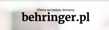 behringer .pl / Domena na sprzedaz