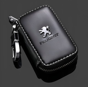 СУМКА ЧЕХОЛ ИЗ ЭКО КОЖИ ЧЕХОЛ ДЛЯ КЛЮЧА ОТ АВТОМОБИЛЯ ЛОГОТИП PEUGEOT