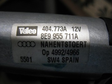 AUDI A4 B6 B7 KOMBI AVANT MOTOREK STĚRAČE ZADNÍ 8E9955711A TRYSKA