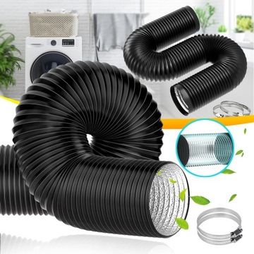 ELASTYCZNY WĄŻ ODPROWADZAJĄCY POWIETRZE 5M X 100MM WĄŻ DO KLIMATYZACJI