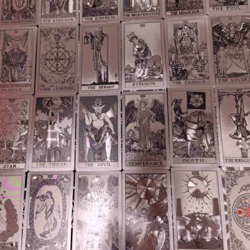 НАБОР КЛАССИЧЕСКИХ КАРТ ТАРО ГАДАНИЕ ТАРО СОЛНЦЕ ЗОЛОТАЯ ФОЛЬГА 78 КАРТ ПВХ