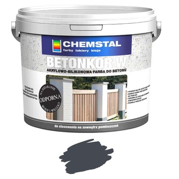 Farba do BETONU OGRODZEŃ Betonkor W 10L grafit