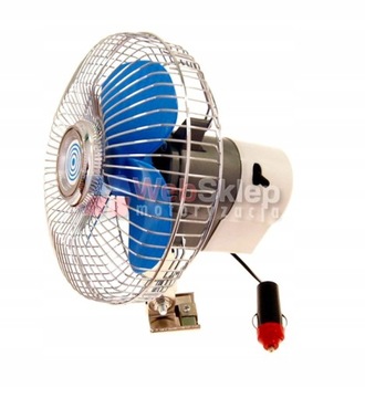 WENTYLATOR WIATRAK SAMOCHODOWY OBROTOWY DMUCHAWA 2 STOPNIE NAWIEWU 24V