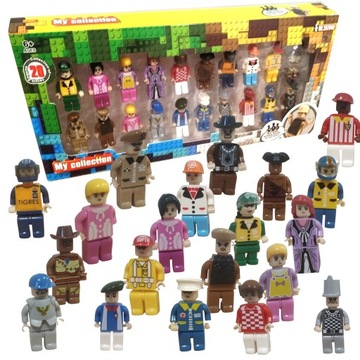 НАБОР MINECRAFT ИЗ 20 ФИГУРОК БЛОКОВ ЛЮДЕЙ ИГРОВЫХ ФИГУРОК МИНИФИГУР ПЕРСОНАЖА