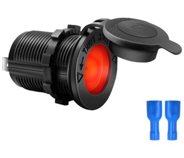 GNIAZDO ZAPALNICZKI HERMETYCZNE 12V 120W RED