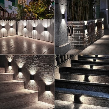 2x СОЛНЕЧНЫЕ СВЕТОДИОДНЫЕ ЛАМПЫ НАРУЖНЫЙ НАСТЕННЫЙ СВЕТИЛЬНИК СОЛНЕЧНАЯ САДОВАЯ ЛАМПА