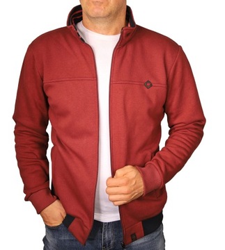 Bluza męska rozpinana bez kaptura klasyczna bawełniana Bastion ze stójka XL