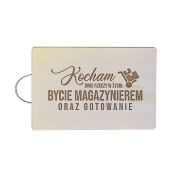 DESKA KUCHENNA Z GRAWEREM MAGAZYNIER PREZENT