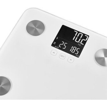 Аналитические весы для ванной Sencor 6025W Fitness, измерение содержания жира в воде, умные