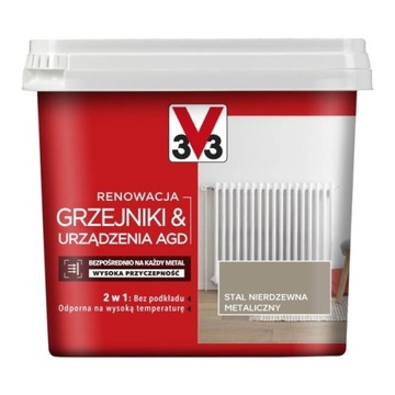 Farba renowacyjna V33 Grzejniki & AGD stal nie