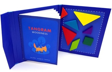 Логическая игра-головоломка Tangram с магнитной деревянной головоломкой