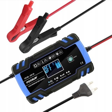Ładowarka samochodowa FOXSUR 12V 8A 24V 4A Touch
