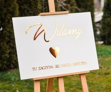 Plansza tablica na powitanie Gości Ślub Wesele TAB-1ZS