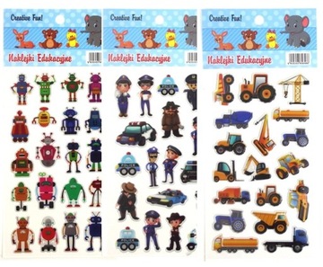 3D PUFFY НАКЛЕЙКИ лист 21x10 выпуклый НАБОР