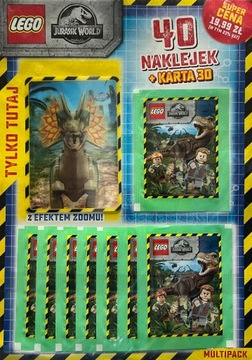 LEGO JURASSIC WORLD Multipack 40 Naklejek + Karta