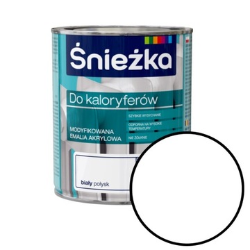 Emalia akrylowa do kaloryferów 0,75L biała połysk Śnieżka