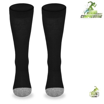 Длинные компрессионные носки SSC для бега, черные